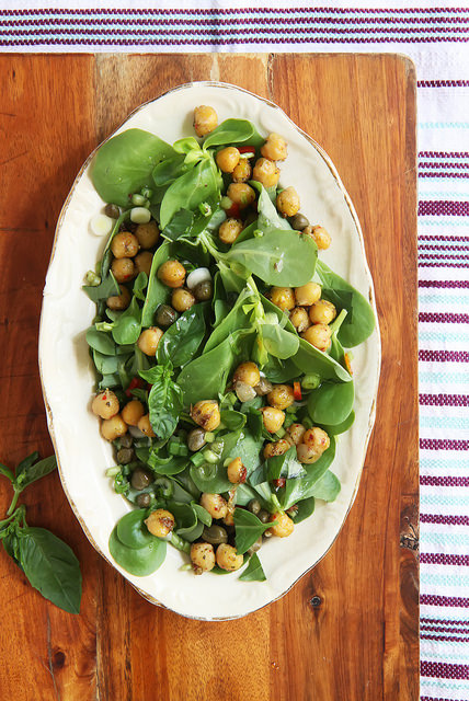 Spiced Chickpea and Purslane Salad by Olga Irez of Delicious Istanbul