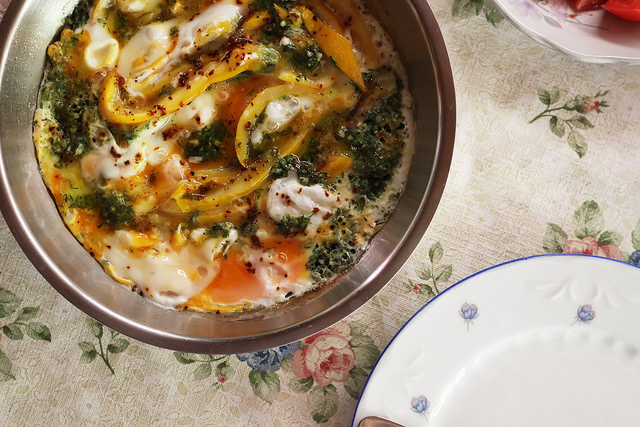 Round Zucchini Dill Pesto Eggs by Olga Irez