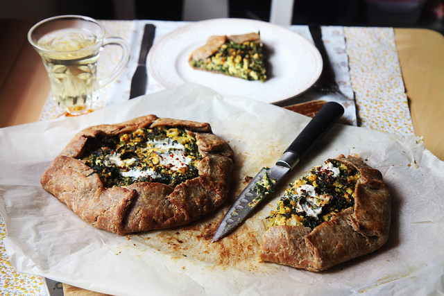 Buckwheat and Rye Galette with Chard and Feta by Olga Irez
