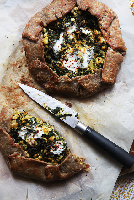 Buckwheat and Rye Galette with Chard and Feta by Olga Irez