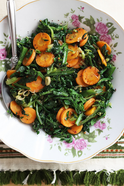 Warm Salad of Poppy Greens post image