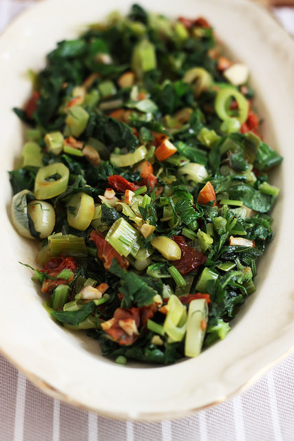 Aegean Skillet Greens by Olga Irez of Delicious Istanbul