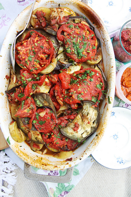 Summer Vegetable Casserole by Olga Irez of Delicious Istanbul