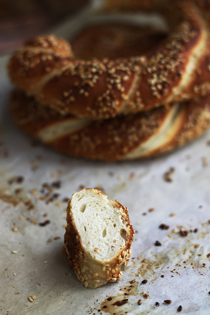 Simit Sesame Bread Ring by Olga Irez of Delicious Istanbul
