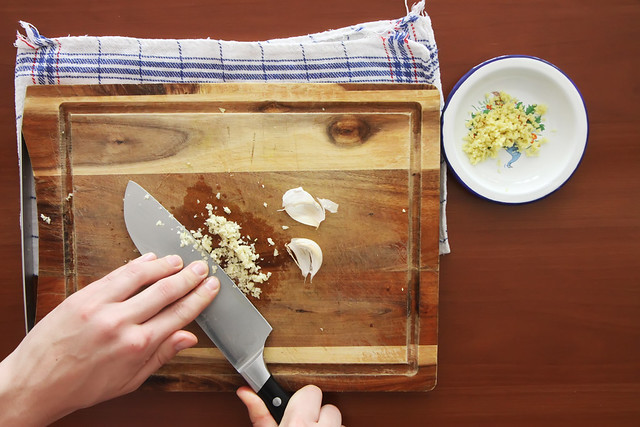 Mincing Garlic by Olga Irez of Delicious Istanbul