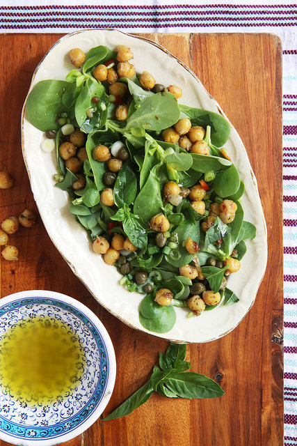 Spiced Chickpea and Purslane Salad by Olga Irez of Delicious Istanbul