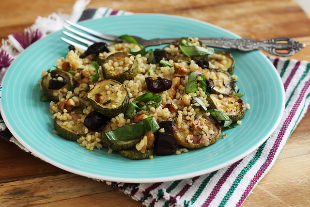 Millet Salad with Roasted Zucchini By Olga Irez of Delicious Istanbul