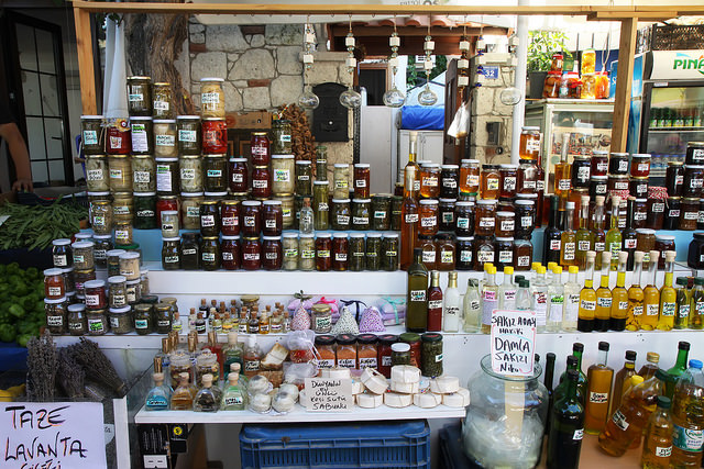 Aegean Preserves at Alacati Market by Olga Irez of Delicious Istanbul