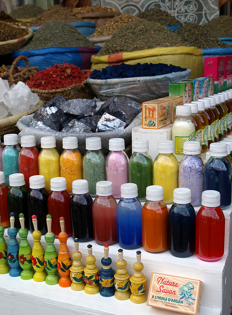 Bottles with Magic Mixtures Marrakech Morocco Olga Irez