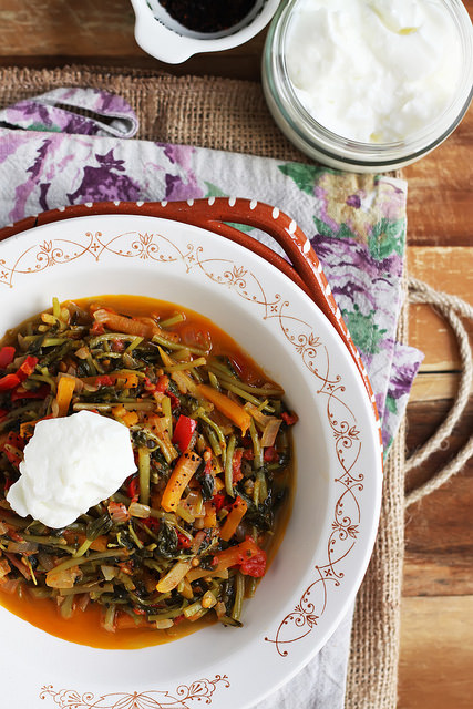 End of Summer Purslane Stew by Olga Irez of Delicious Istanbul