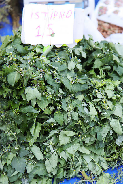 Wild Greens at Alacati Market by Olga Irez of Delicious Istanbul 