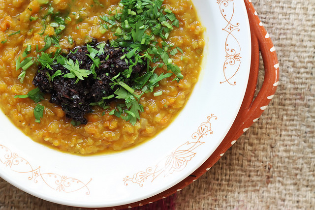 Roasted Pumpkin and Carrot Red Lentil Daal by Olga Irez