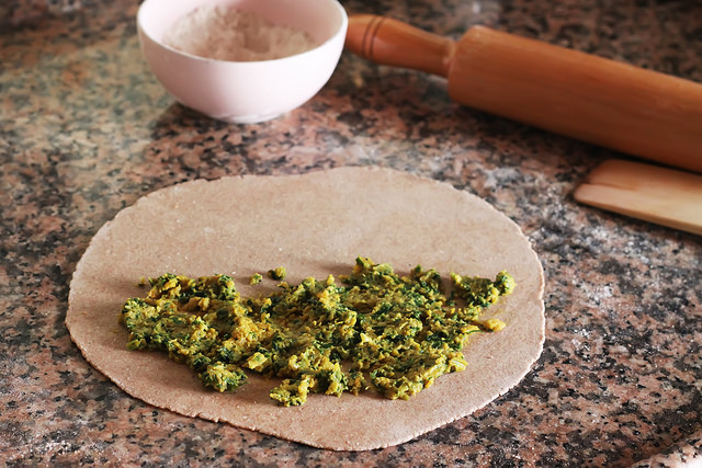 Gözleme with Chickpeas, Pumpkin and Spinach by Olga Irez