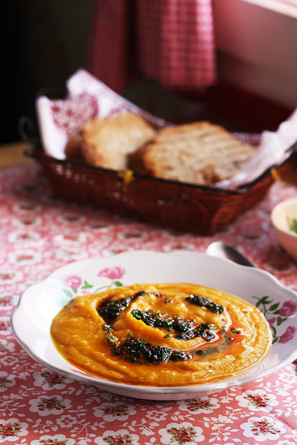 Red Lentil and Roasted Pumpkin Soup by Olga Irez