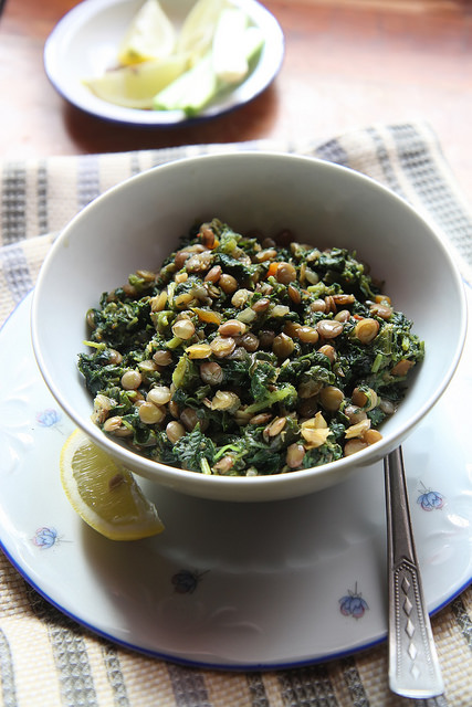 Green Lentil and Spinach Stew by Olga Irez