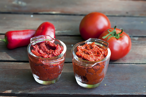 Red Bell Pepper and Tomato Pastes