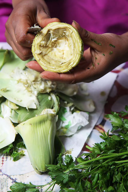 How to Peel Artichoke by Olga Irez of Delicious Istanbul