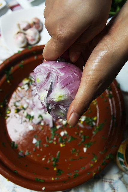 Chopping Onions by Olga Irez of Delicious Istanbul