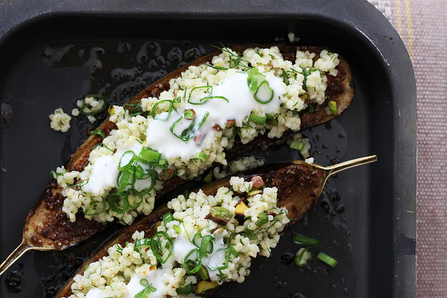 Spiced Roasted Eggplant with Millet post image