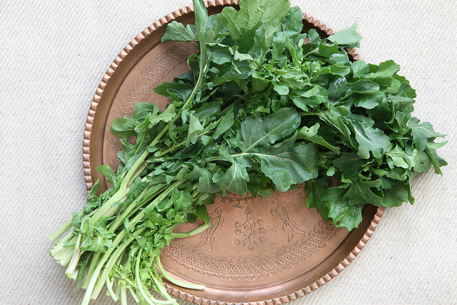 Open-Faced Rye Bread Sandwich with Roasted Purple Carrot and Arugula Pesto by Olga Irez of Delicious Istanbul
