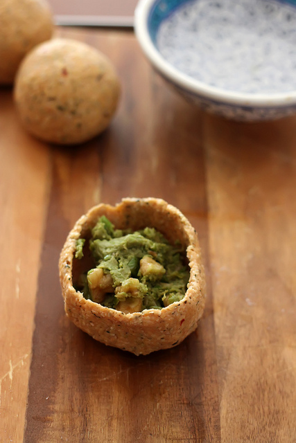 Içli Köfte with Green Peas and Tahini-Yogurt Tarator by Olga Irez of Delicious Istanbul