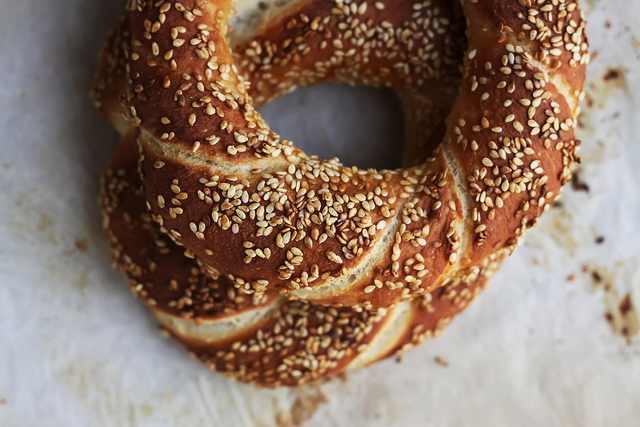 Simit Sesame Bread Ring by Olga Irez of Delicious Istanbul