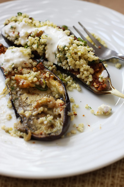 Spiced Roasted Eggplant with Millet by Olga Irez of Delicious Istanbul