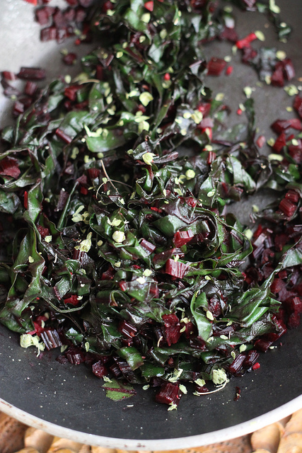 Whole Wheat Puff Pie with Beet Greens by Olga Irez of Delicious Istanbul