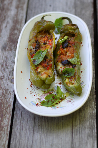 Stuffed Green Pepper Boats