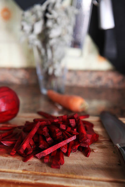 Julienne beets for borsch, Olga Irez 2015