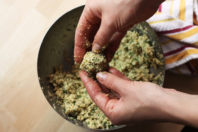 Baked Falafel with Sprouted Chickpeas + Nettles Olga Irez