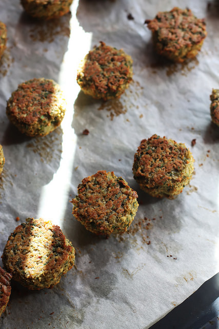 Baked Falafel with Sprouted Chickpeas + Nettles Olga Irez